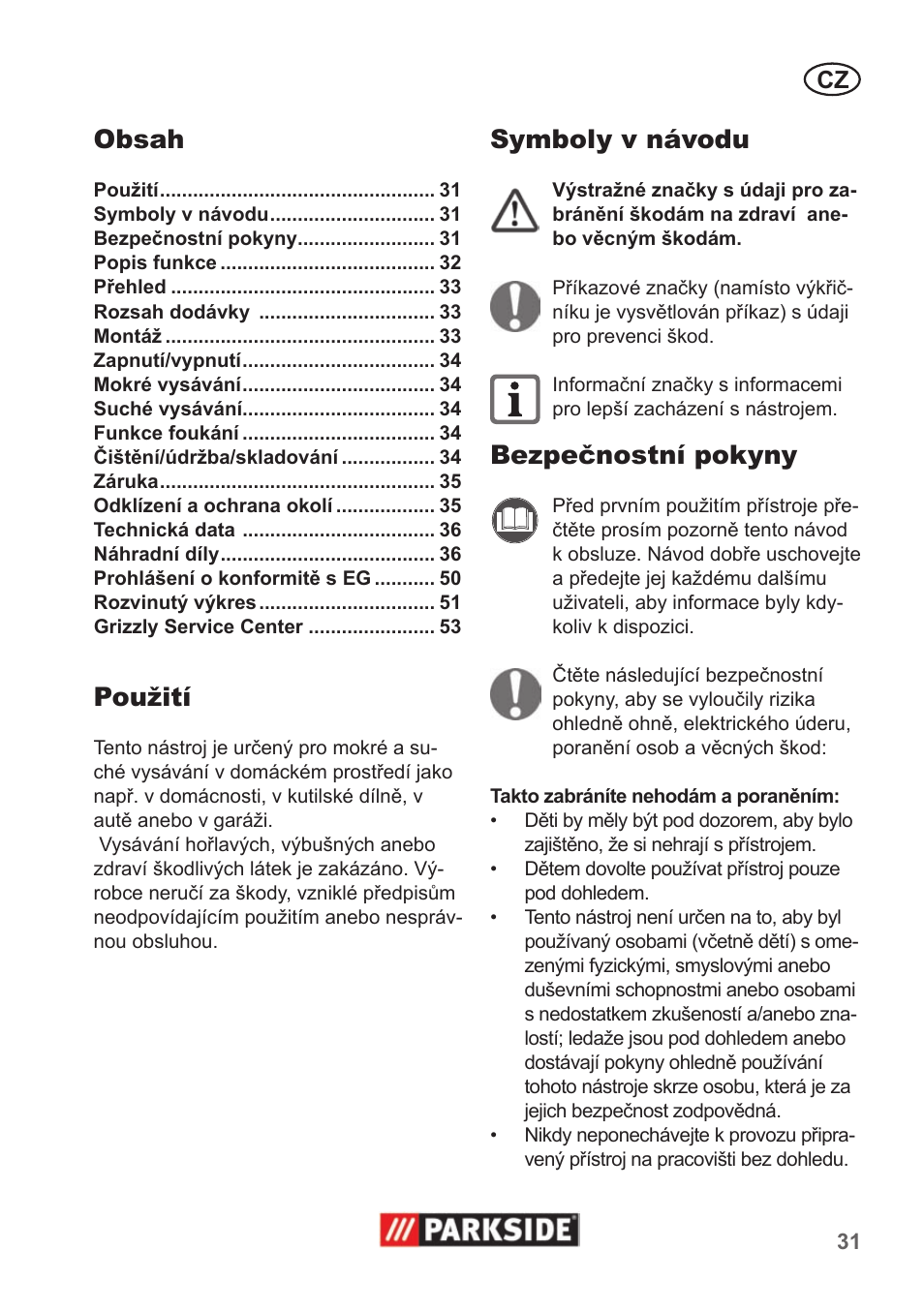 Parkside PNTS 1300 A1 User Manual | Page 31 / 54
