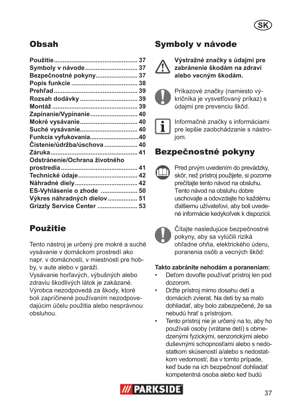 Parkside PNTS 1300 A1 User Manual | Page 37 / 54