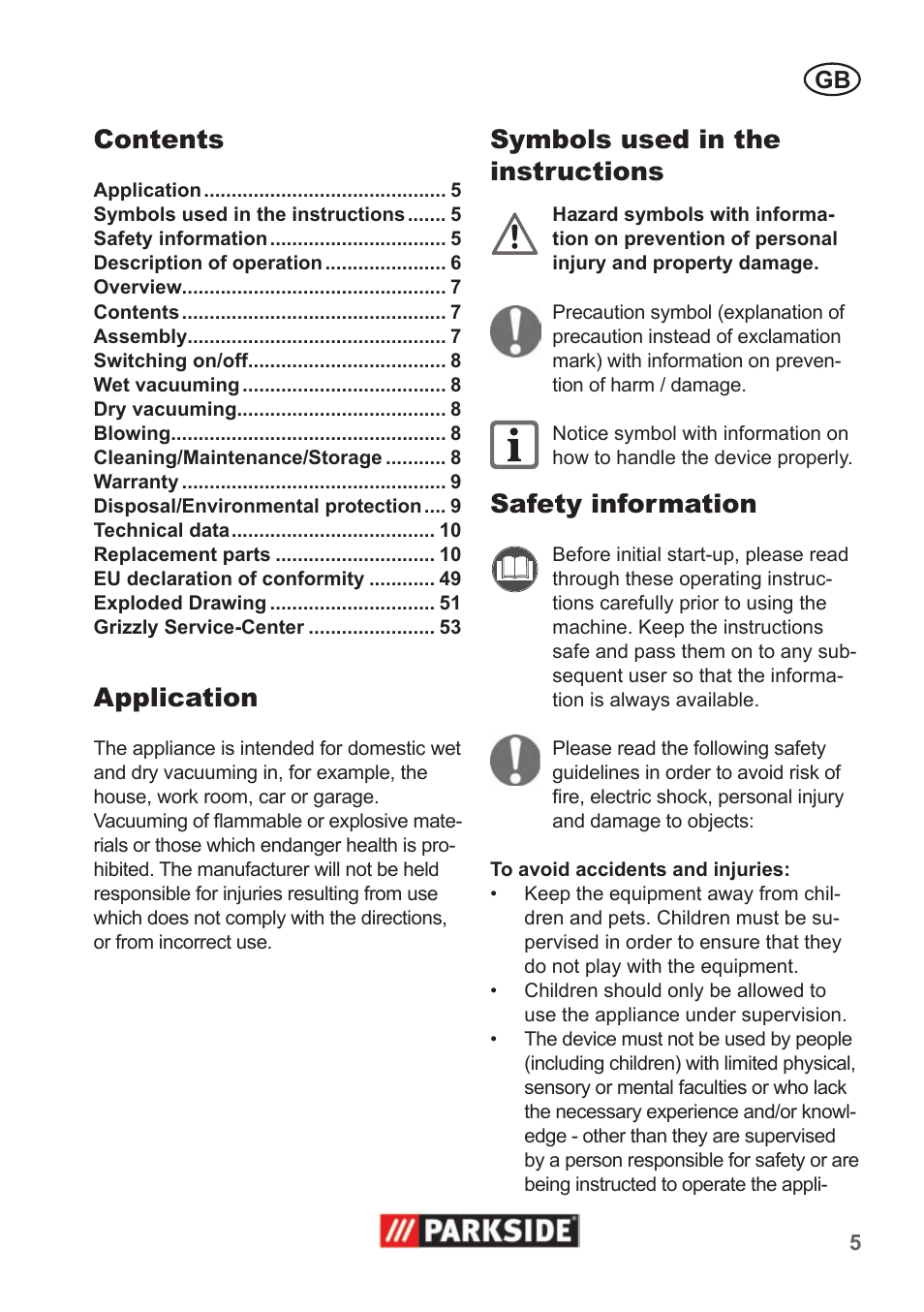 Parkside PNTS 1300 A1 User Manual | Page 5 / 54