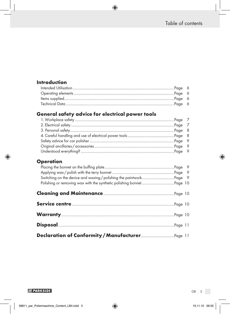 Parkside PWP 90 A1 User Manual | Page 7 / 62