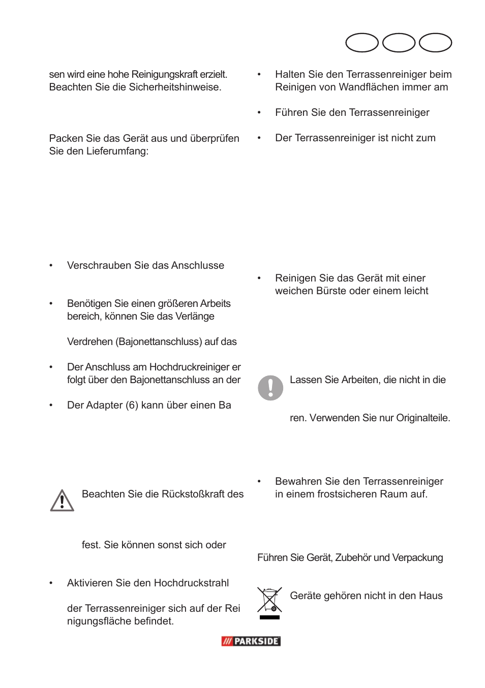 Montage, Inbetriebnahme, Reinigung und wartung | Entsorgung/ umweltschutz, Ch at de, Lagerung | Parkside PPC 30 A1 User Manual | Page 23 / 30