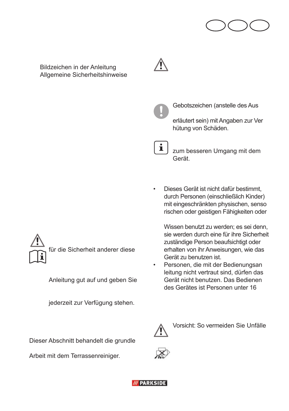Sicherheitshinweise, Inhalt, Ch at de | Parkside PPC 30 A1 User Manual | Page 33 / 42