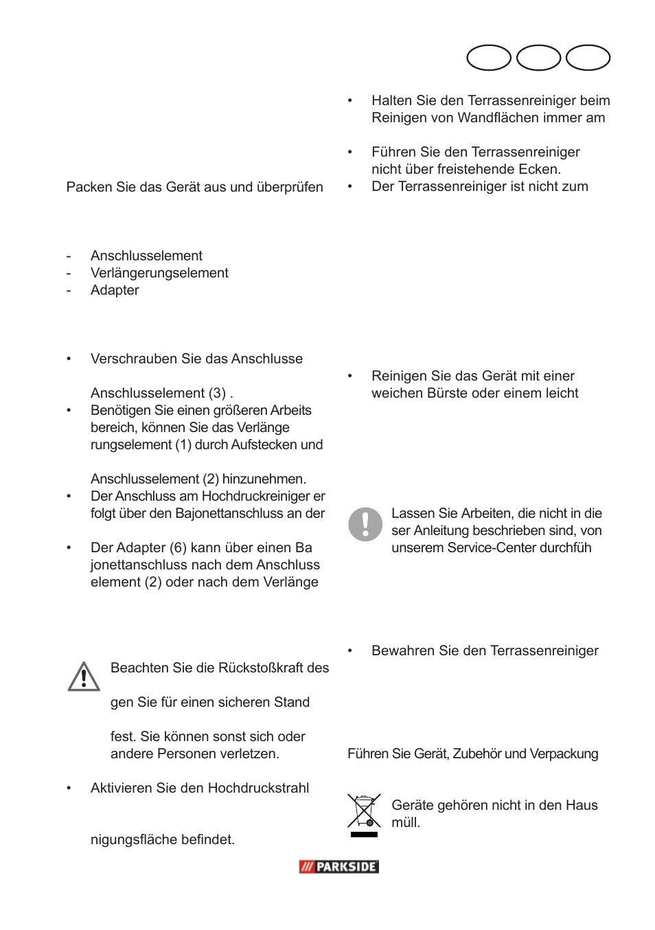 Montage, Inbetriebnahme, Reinigung und wartung | Entsorgung/ umweltschutz, Ch at de, Lagerung | Parkside PPC 30 A1 User Manual | Page 35 / 42