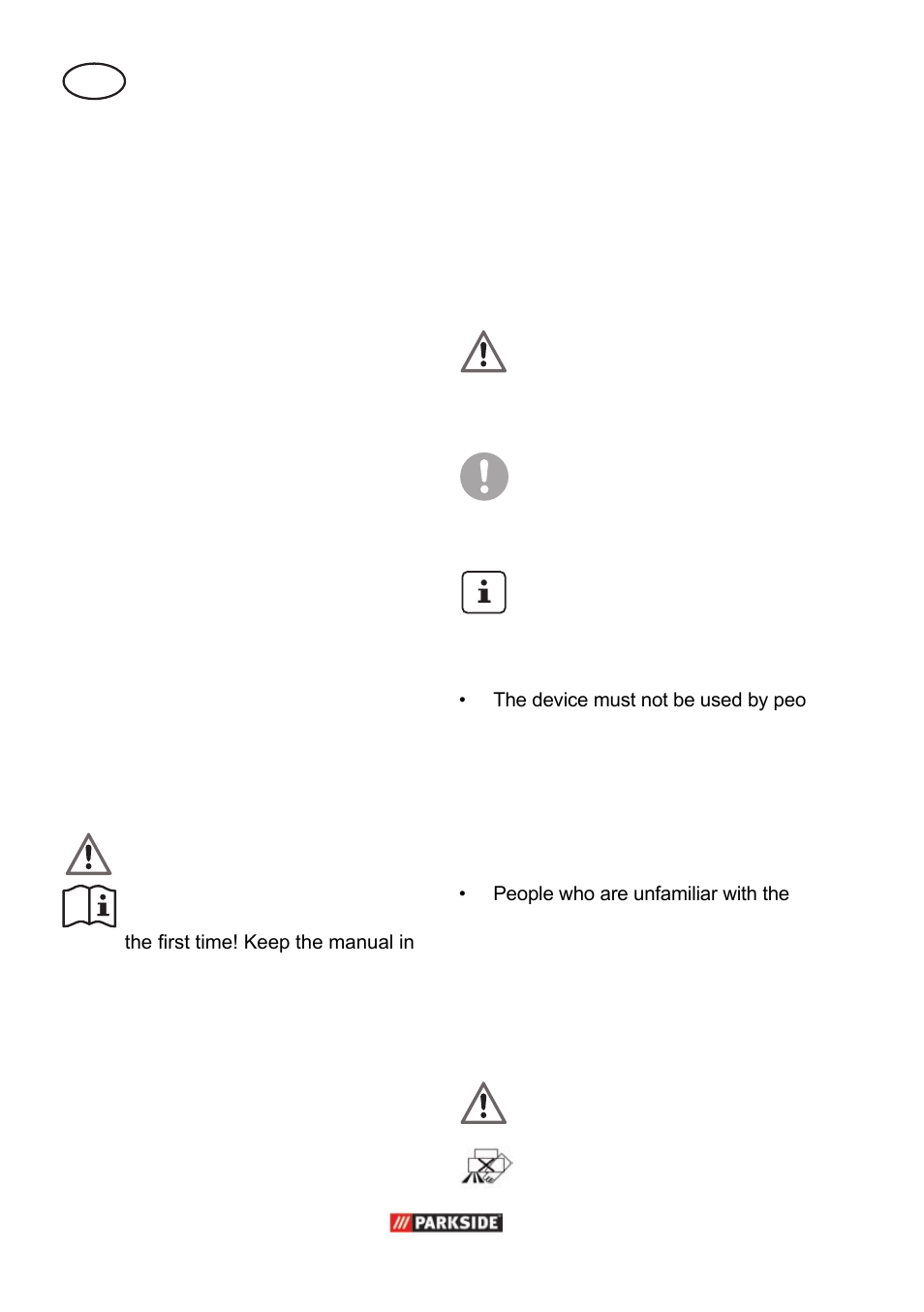 Content | Parkside PPC 30 A1 User Manual | Page 4 / 42