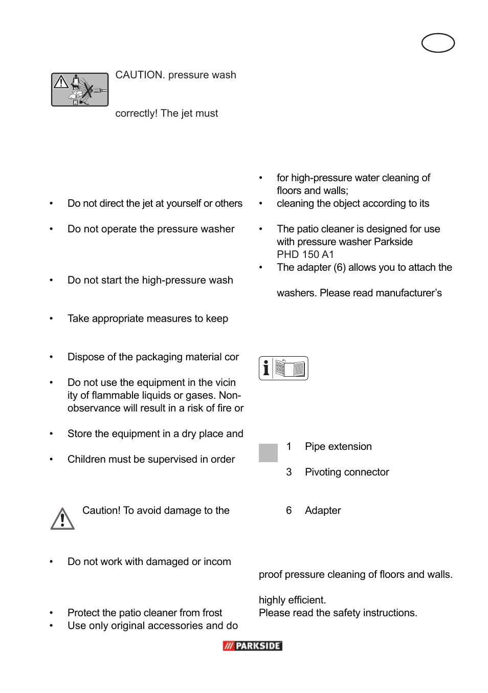 Areas of application, General description | Parkside PPC 30 A1 User Manual | Page 5 / 42