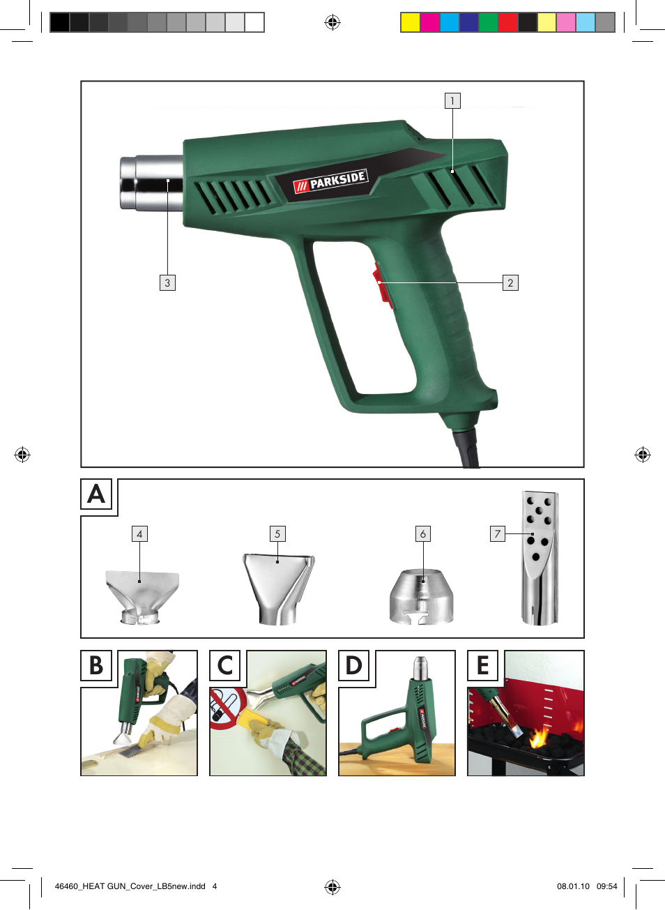 Ab c d | Parkside PHLG 2000-2 User Manual | Page 4 / 44