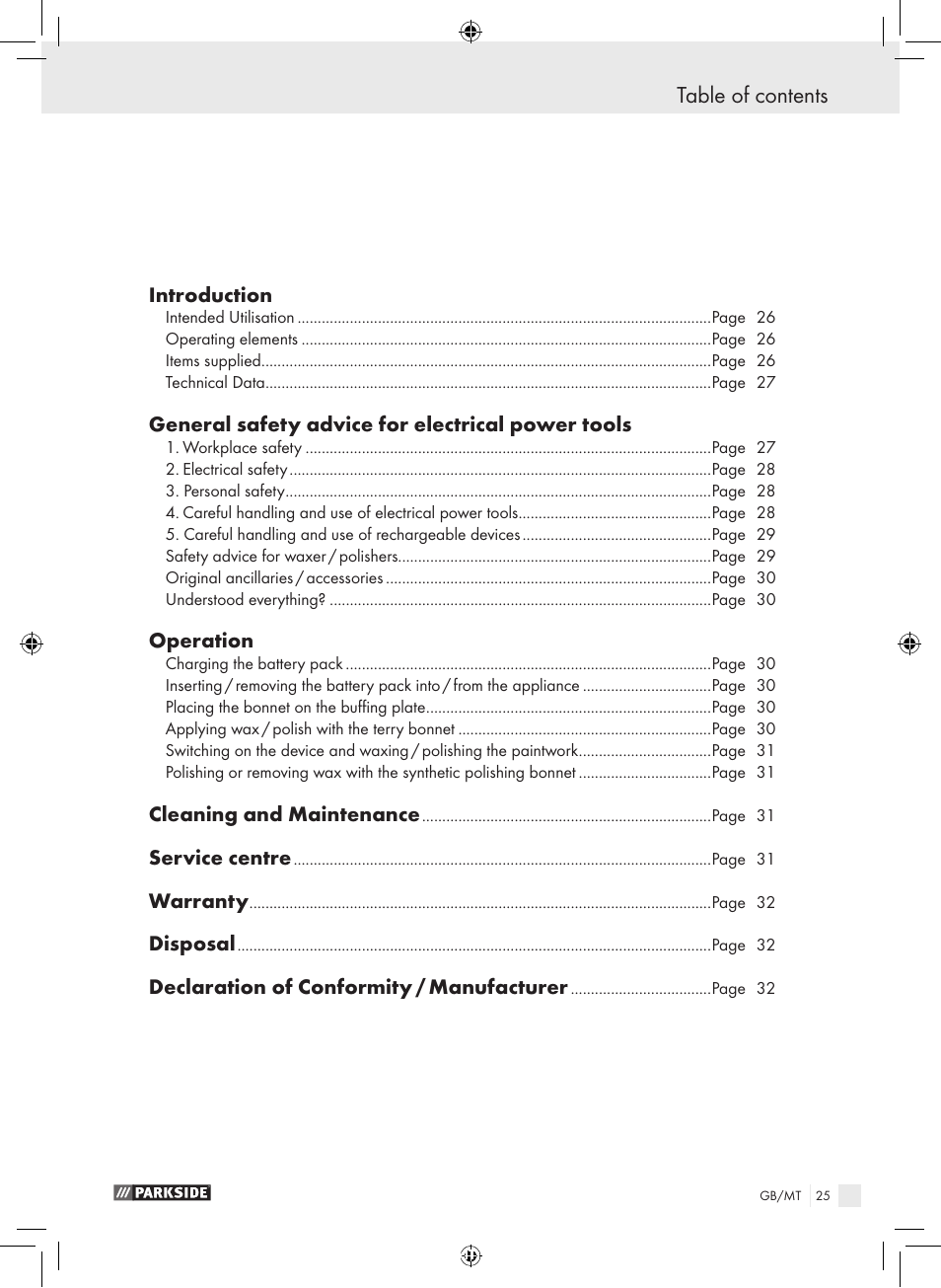 Parkside KH8888 User Manual | Page 25 / 43