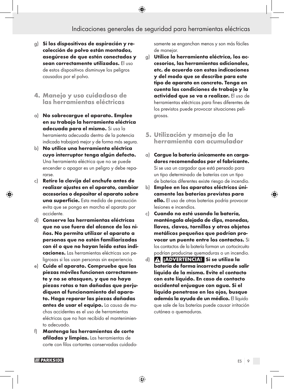 Parkside KH8888 User Manual | Page 9 / 43