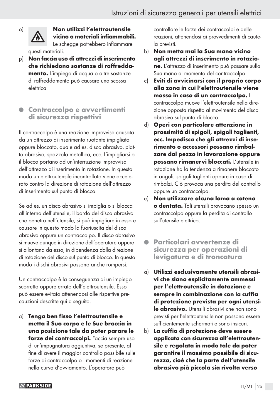 Parkside PWS 1010 User Manual | Page 26 / 77
