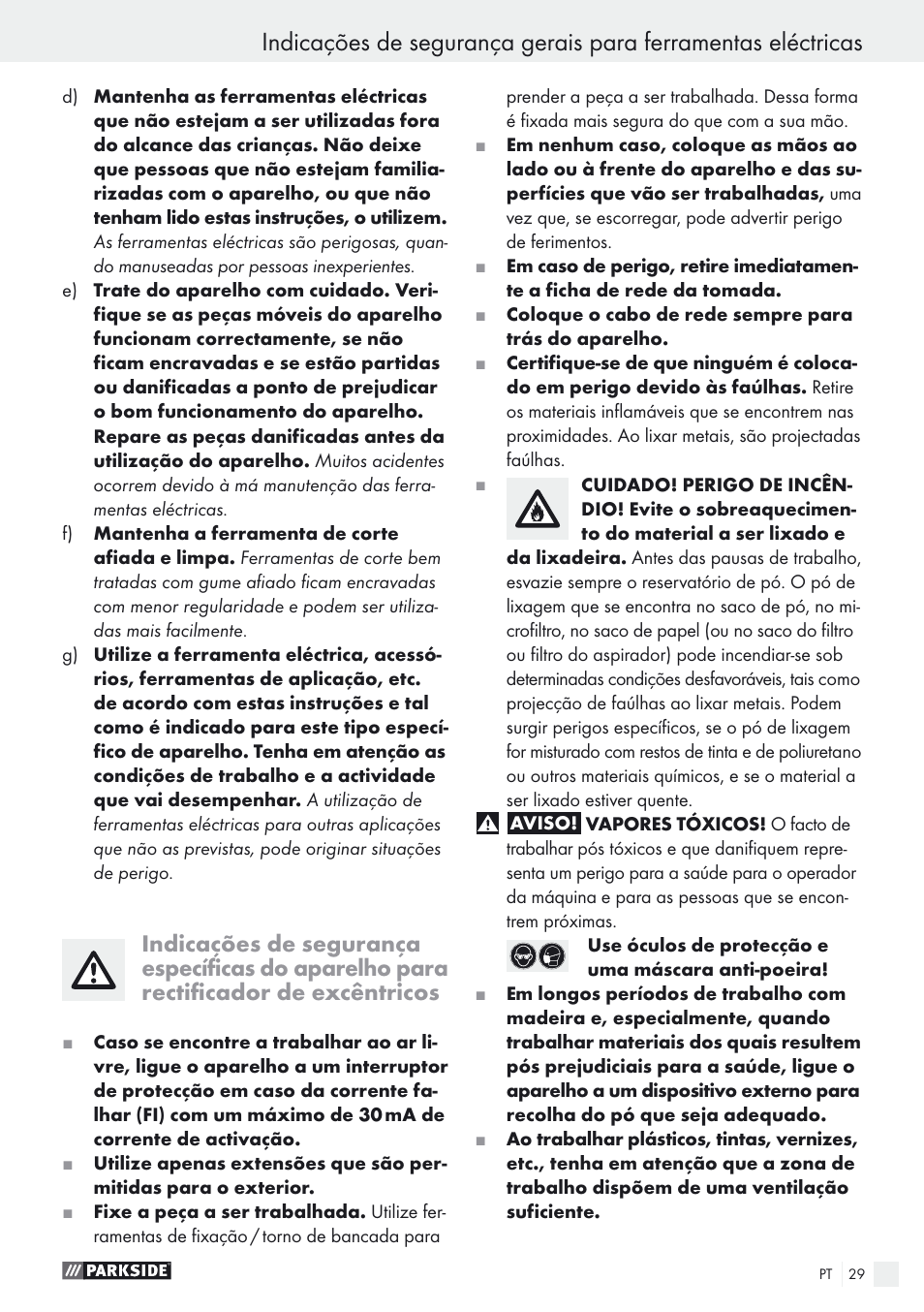 Parkside PEXS 270 A1 User Manual | Page 29 / 52