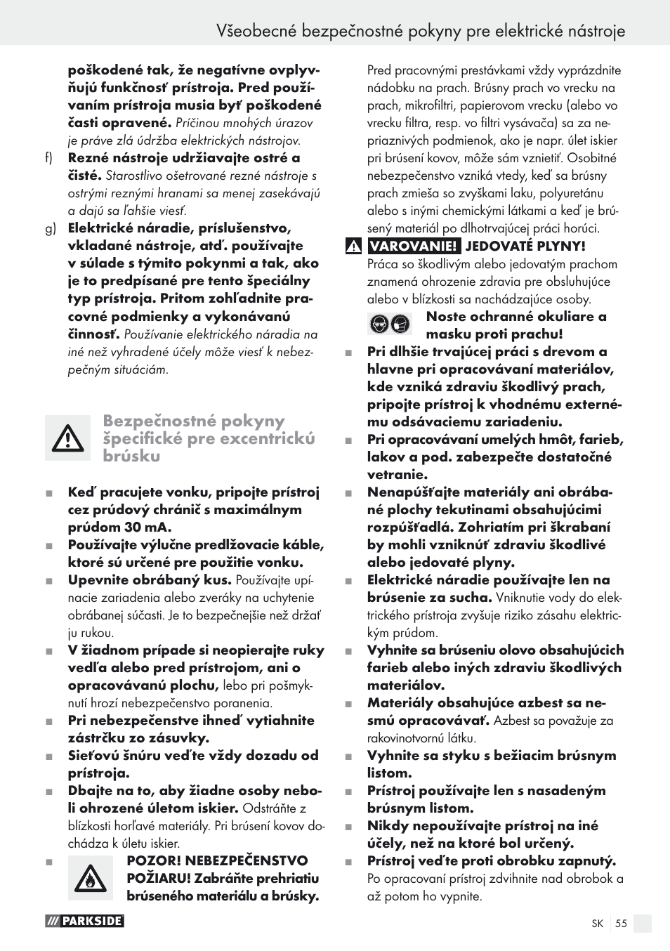 Parkside PEXS 270 A1 User Manual | Page 55 / 68
