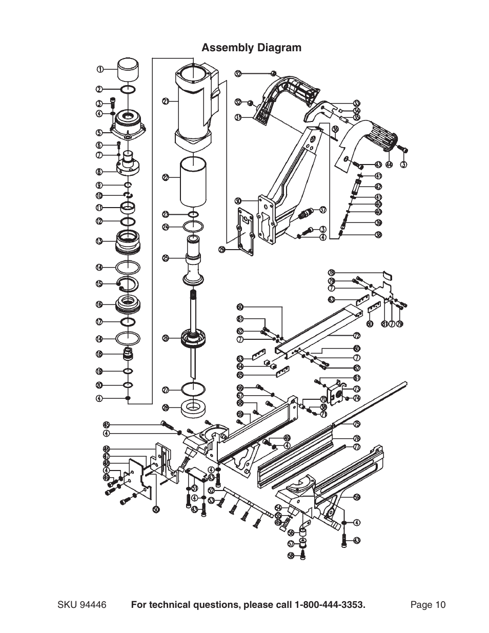 Harbor Freight Tools Model 94446 User Manual | Page 10 / 11