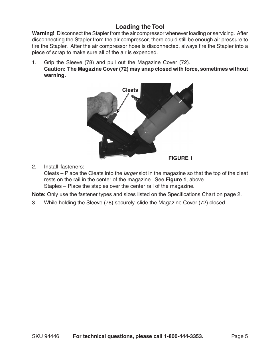 Harbor Freight Tools Model 94446 User Manual | Page 5 / 11