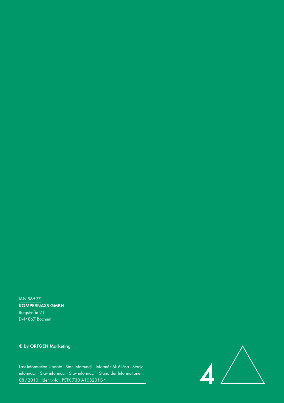 Parkside PSTK 730 A1 User Manual | Page 76 / 76