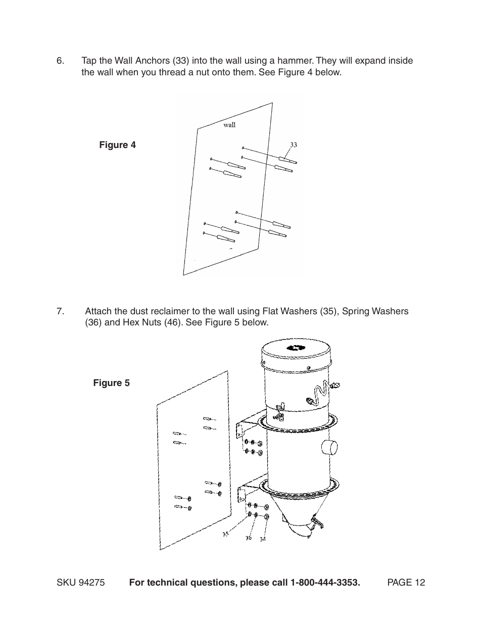 Harbor Freight Tools Model 94275 User Manual | Page 12 / 21