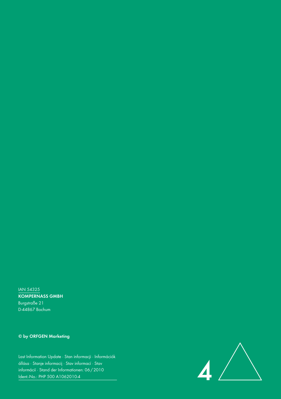Parkside PHP 500 A1 User Manual | Page 46 / 46