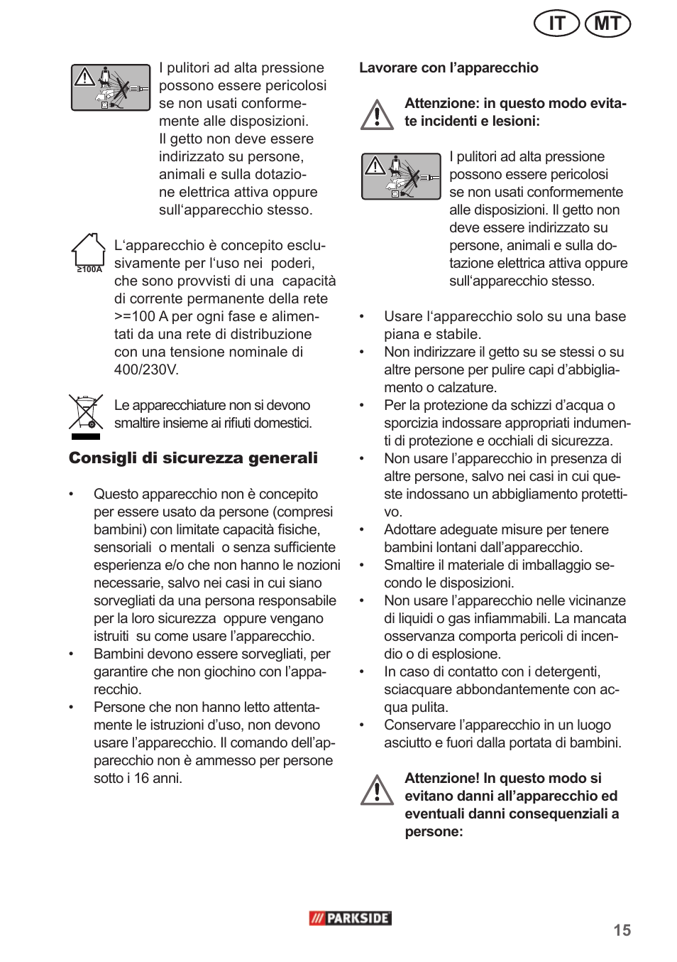 Mt it | Parkside PHD 150 A1 User Manual | Page 15 / 58