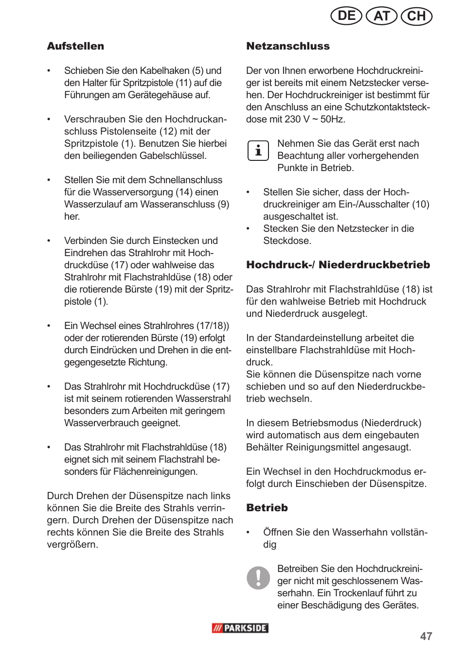 Ch at de | Parkside PHD 150 A1 User Manual | Page 47 / 58