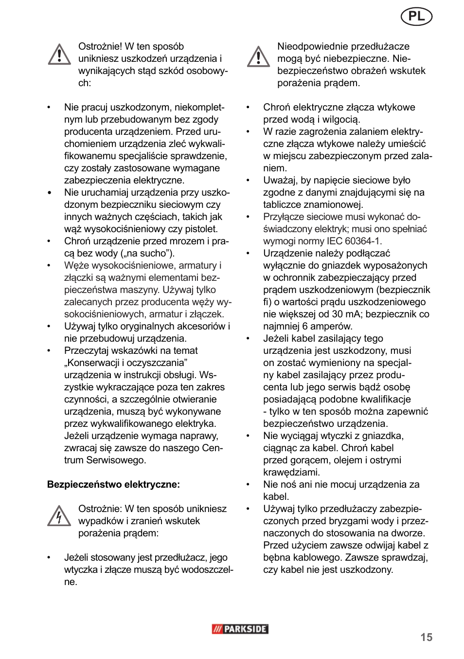 Parkside PHD 150 A1 User Manual | Page 15 / 78