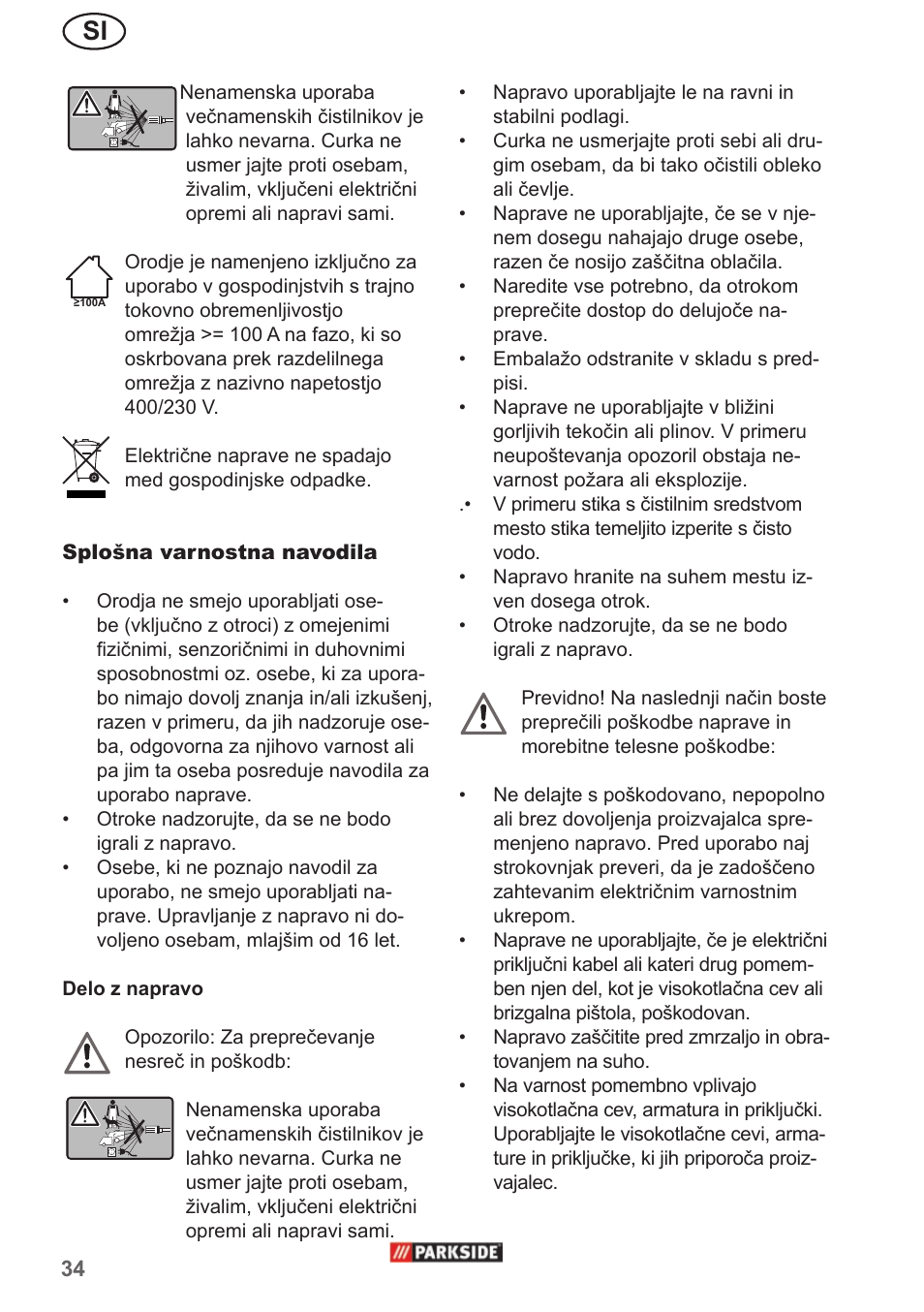 Parkside PHD 150 A1 User Manual | Page 34 / 78