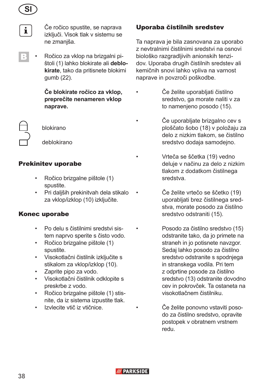 Parkside PHD 150 A1 User Manual | Page 38 / 78