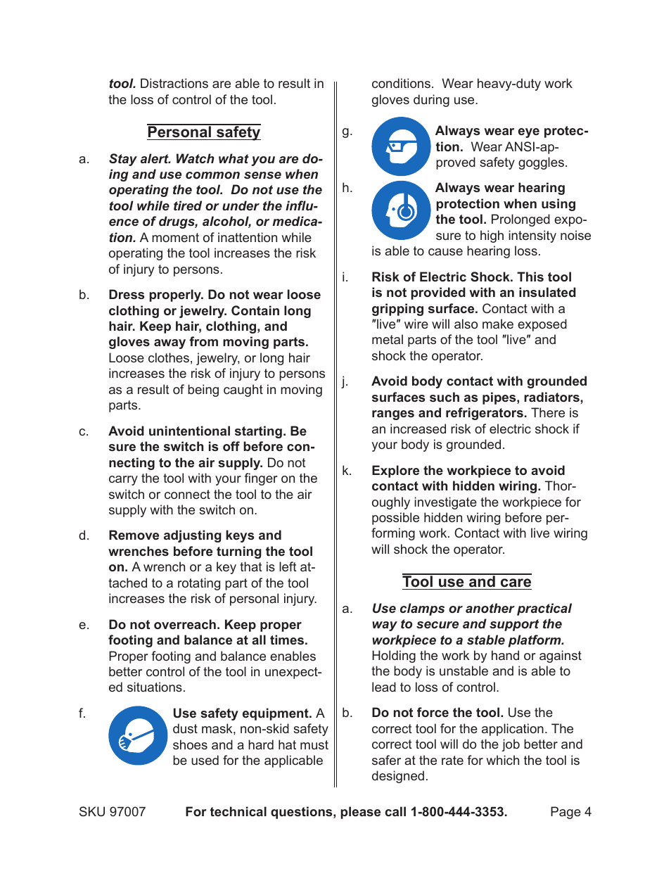 Harbor Freight Tools Model 97007 User Manual | Page 4 / 15
