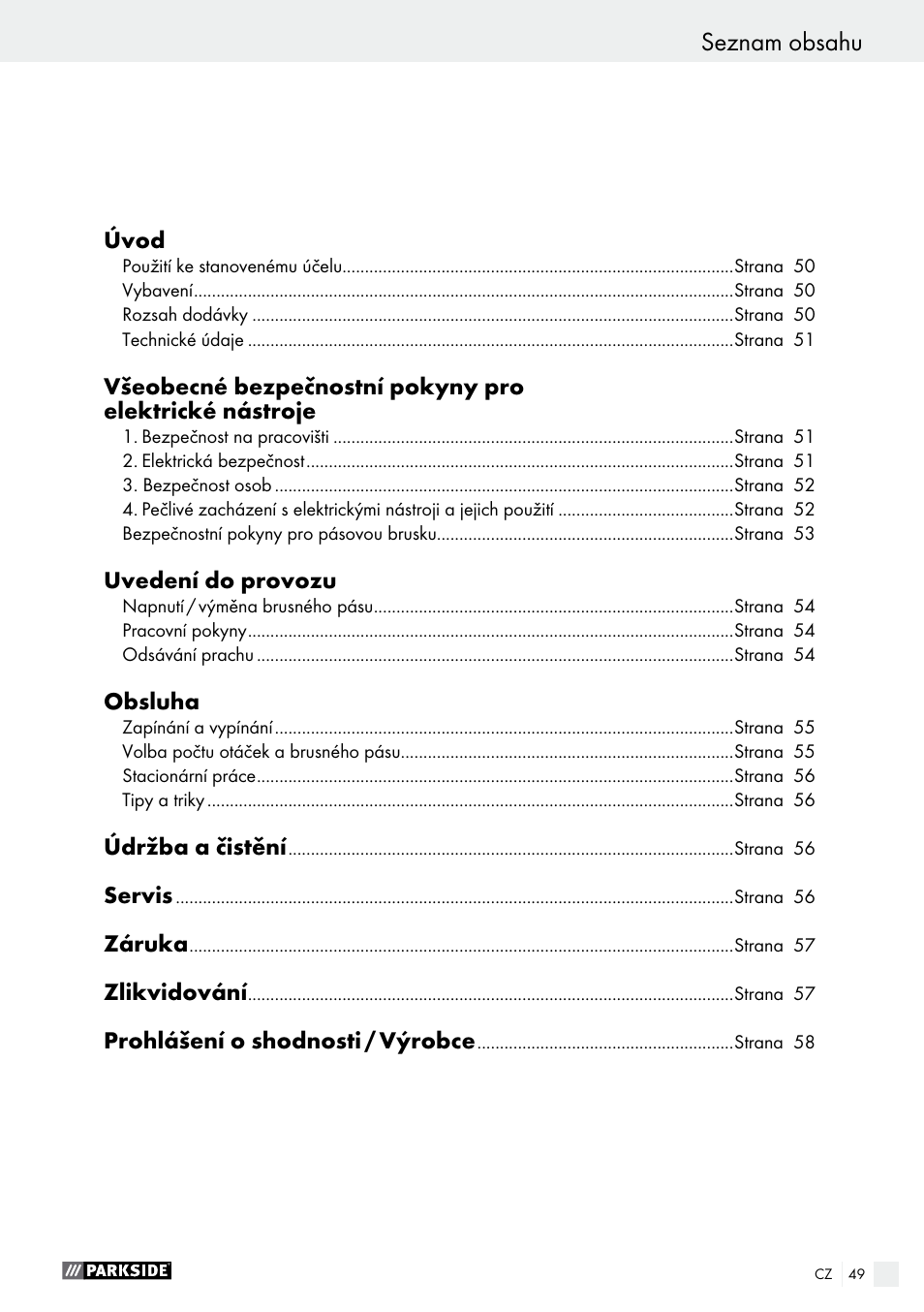 Parkside PBS 900 A1 User Manual | Page 49 / 79