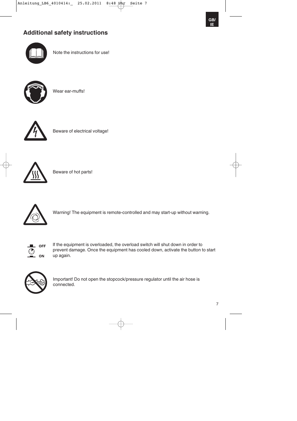 Parkside PKO 400 A1 User Manual | Page 7 / 20