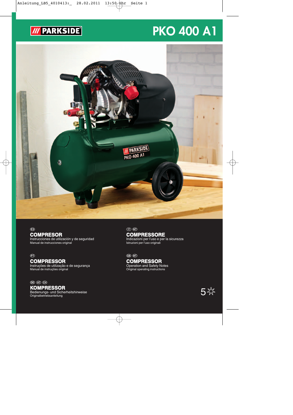Parkside PKO 400 A1 User Manual | 72 pages