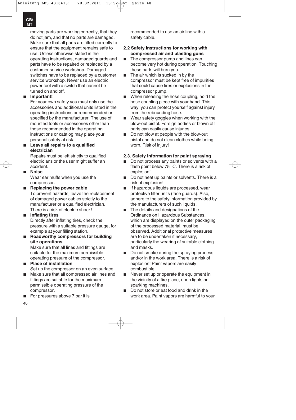 Parkside PKO 400 A1 User Manual | Page 48 / 72