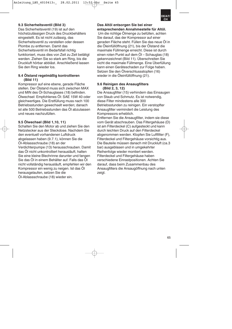 Parkside PKO 400 A1 User Manual | Page 65 / 72