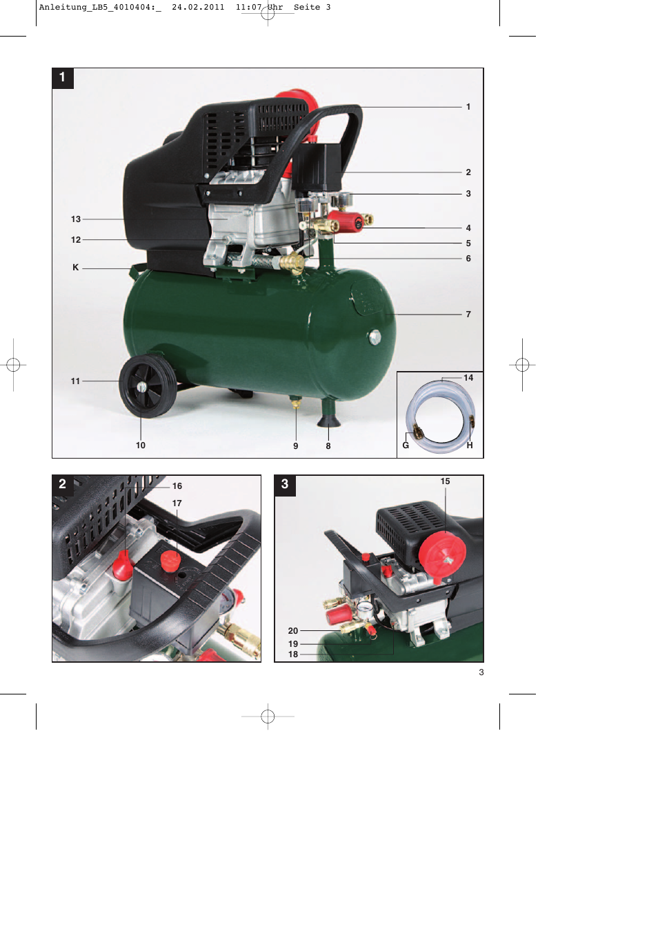 Parkside PKO 270 B2 User Manual | Page 3 / 72