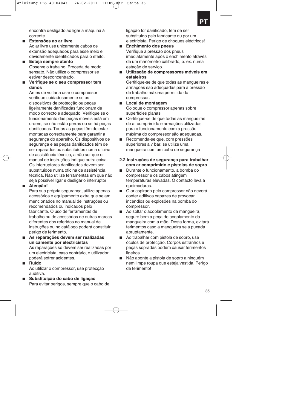 Parkside PKO 270 B2 User Manual | Page 35 / 72