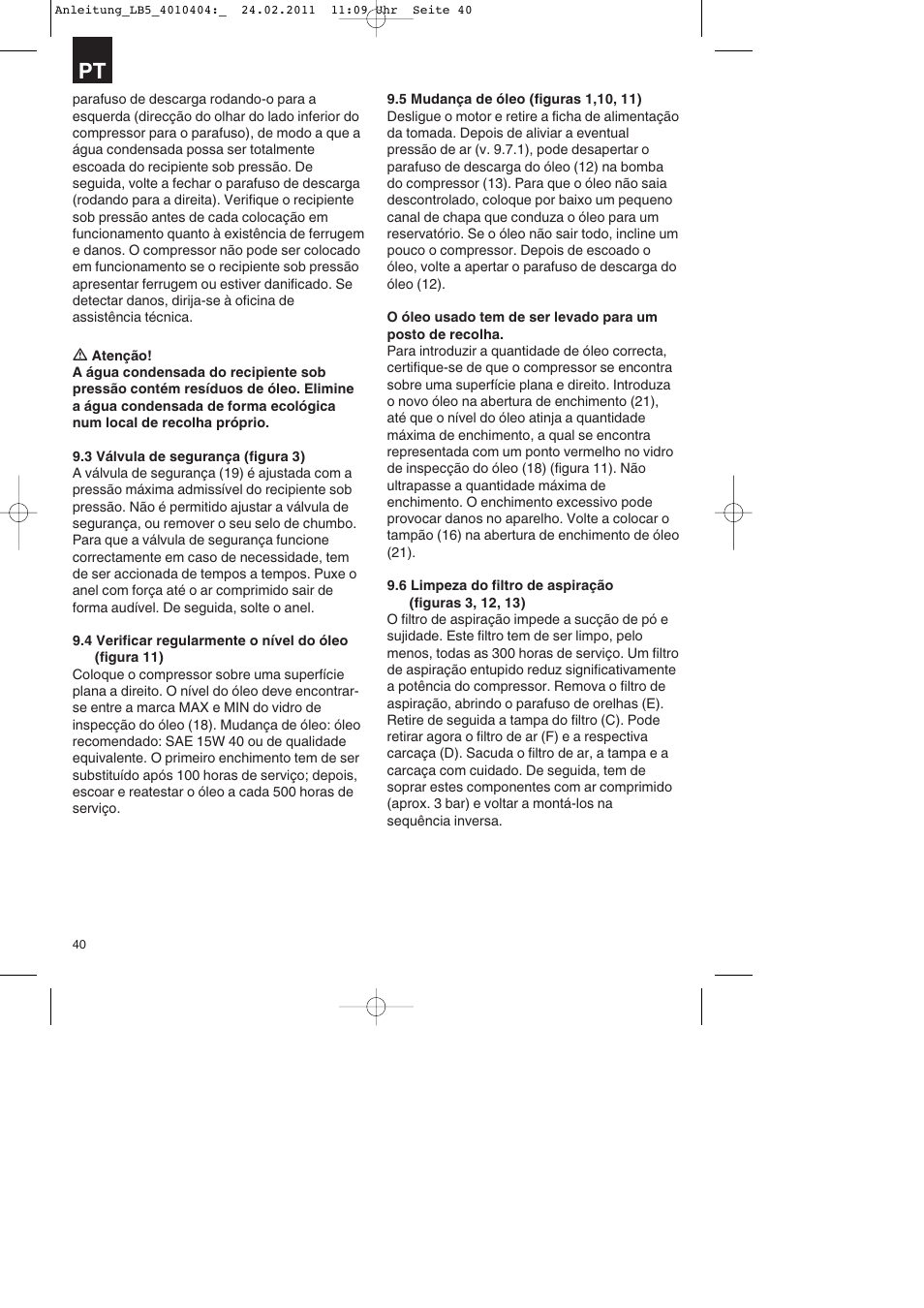 Parkside PKO 270 B2 User Manual | Page 40 / 72