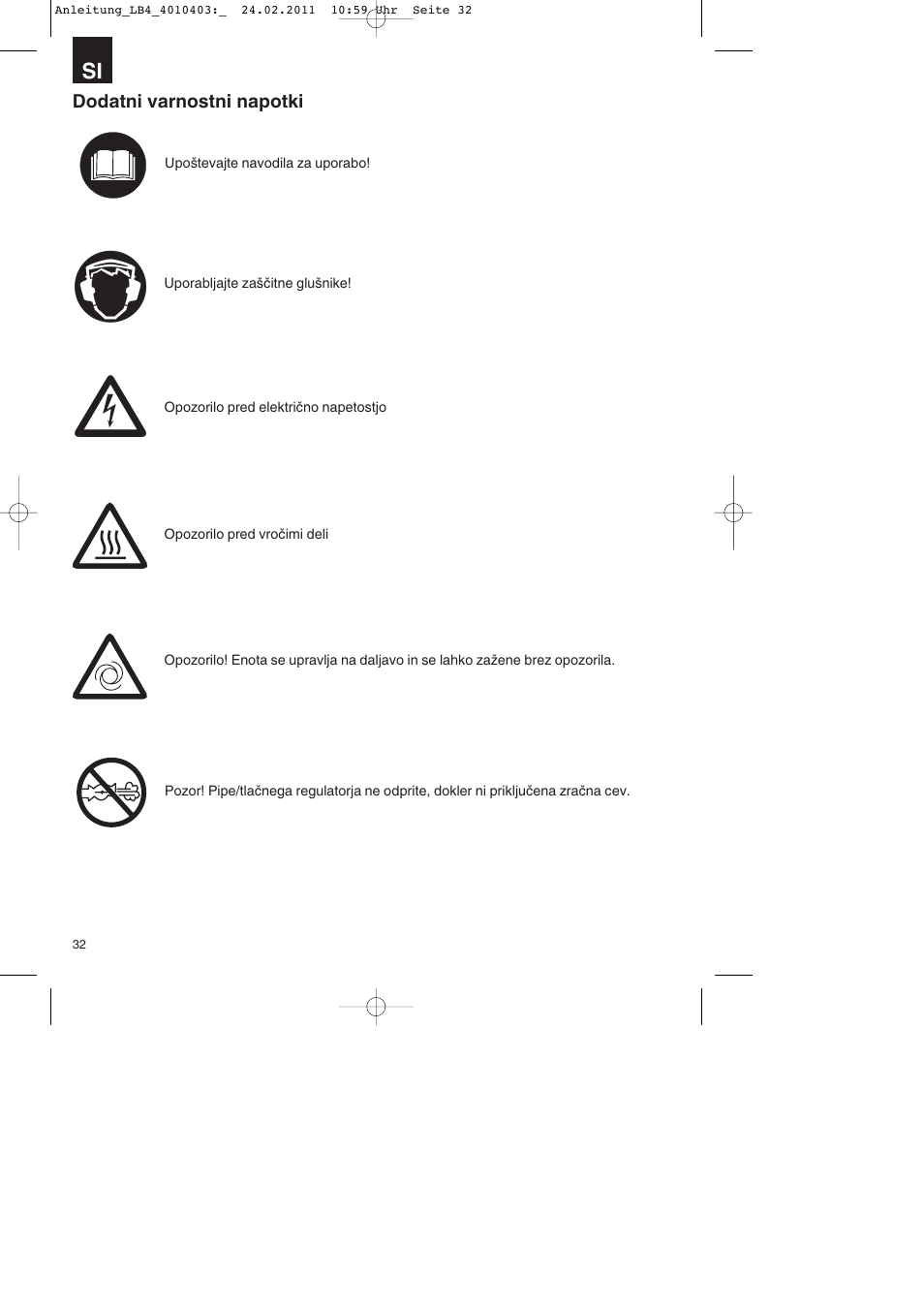 Parkside PKO 270 B2 User Manual | Page 32 / 96