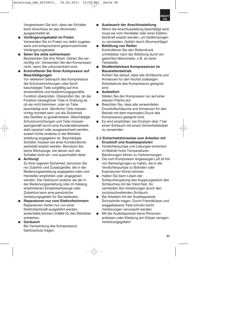 Parkside PKO 270 B2 User Manual | Page 85 / 96