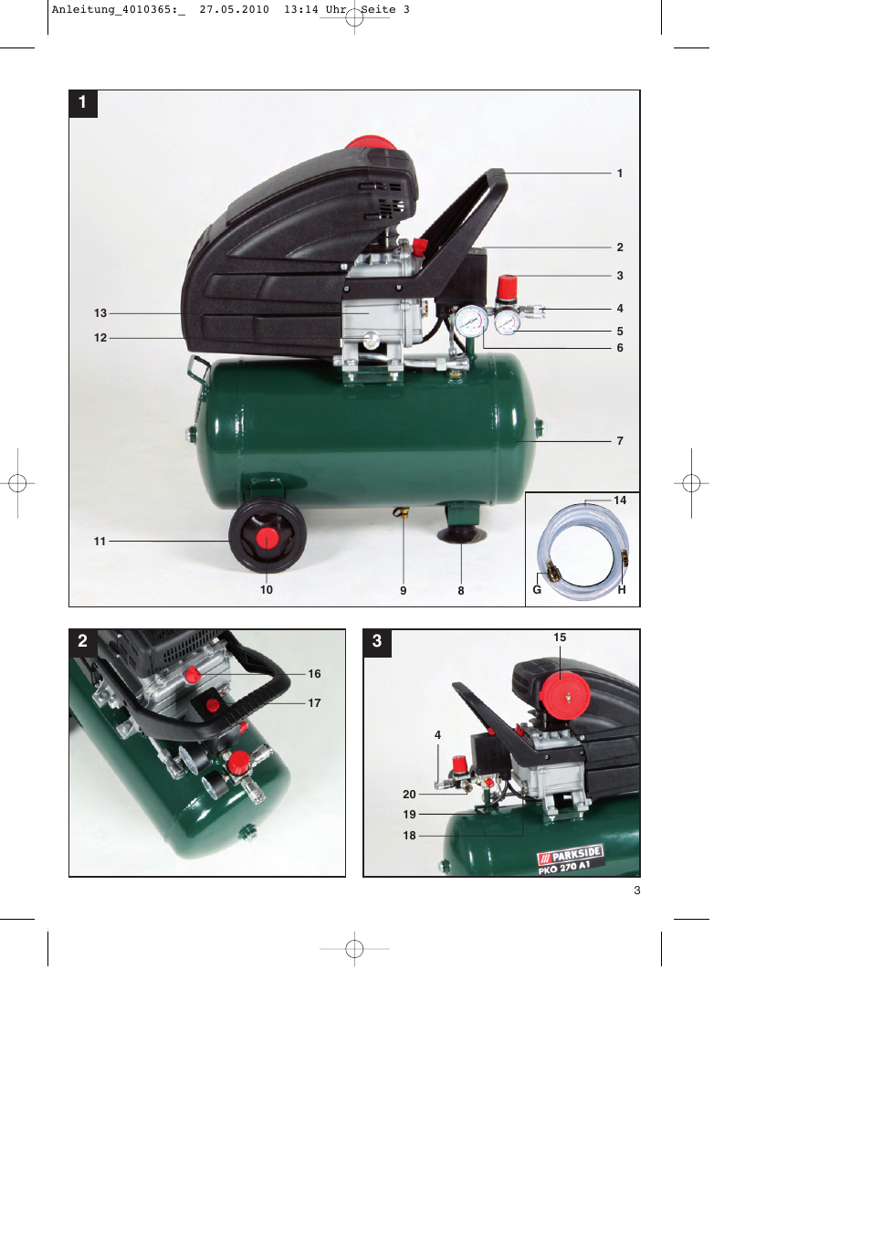 Parkside PKO 270 A1 User Manual | Page 3 / 20