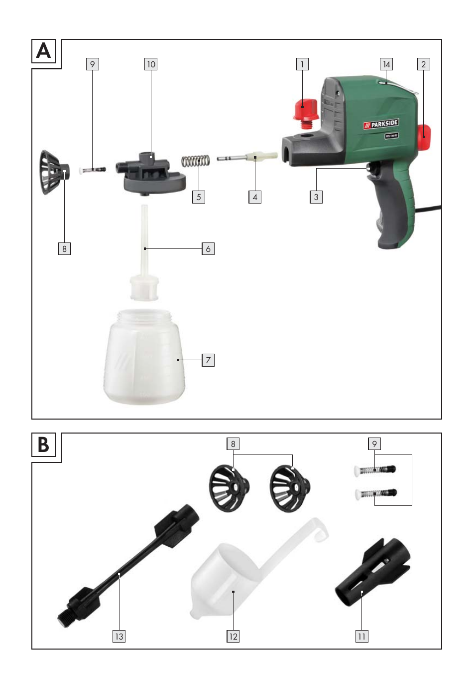 Parkside PFS 100 B2 User Manual | Page 3 / 54