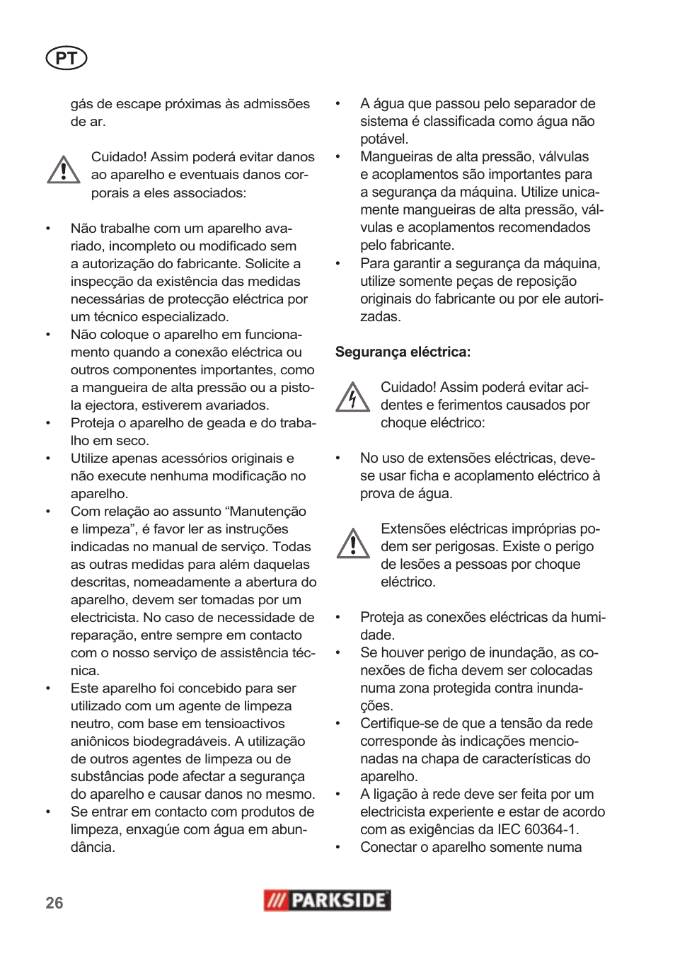 Parkside PHD 100 A1 User Manual | Page 26 / 58