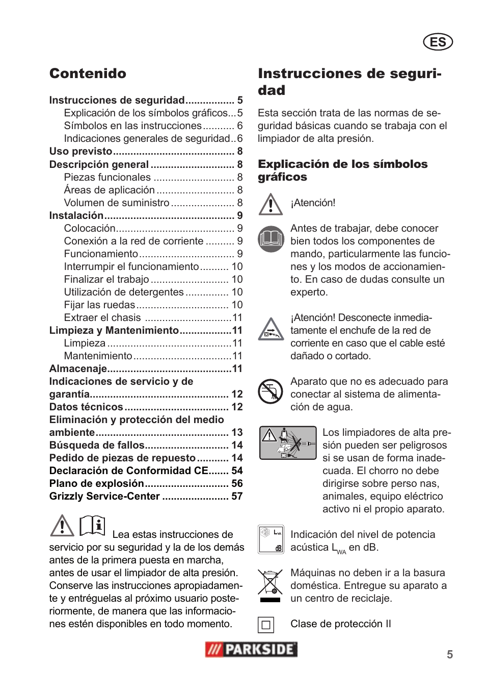 Parkside PHD 100 A1 User Manual | Page 5 / 58