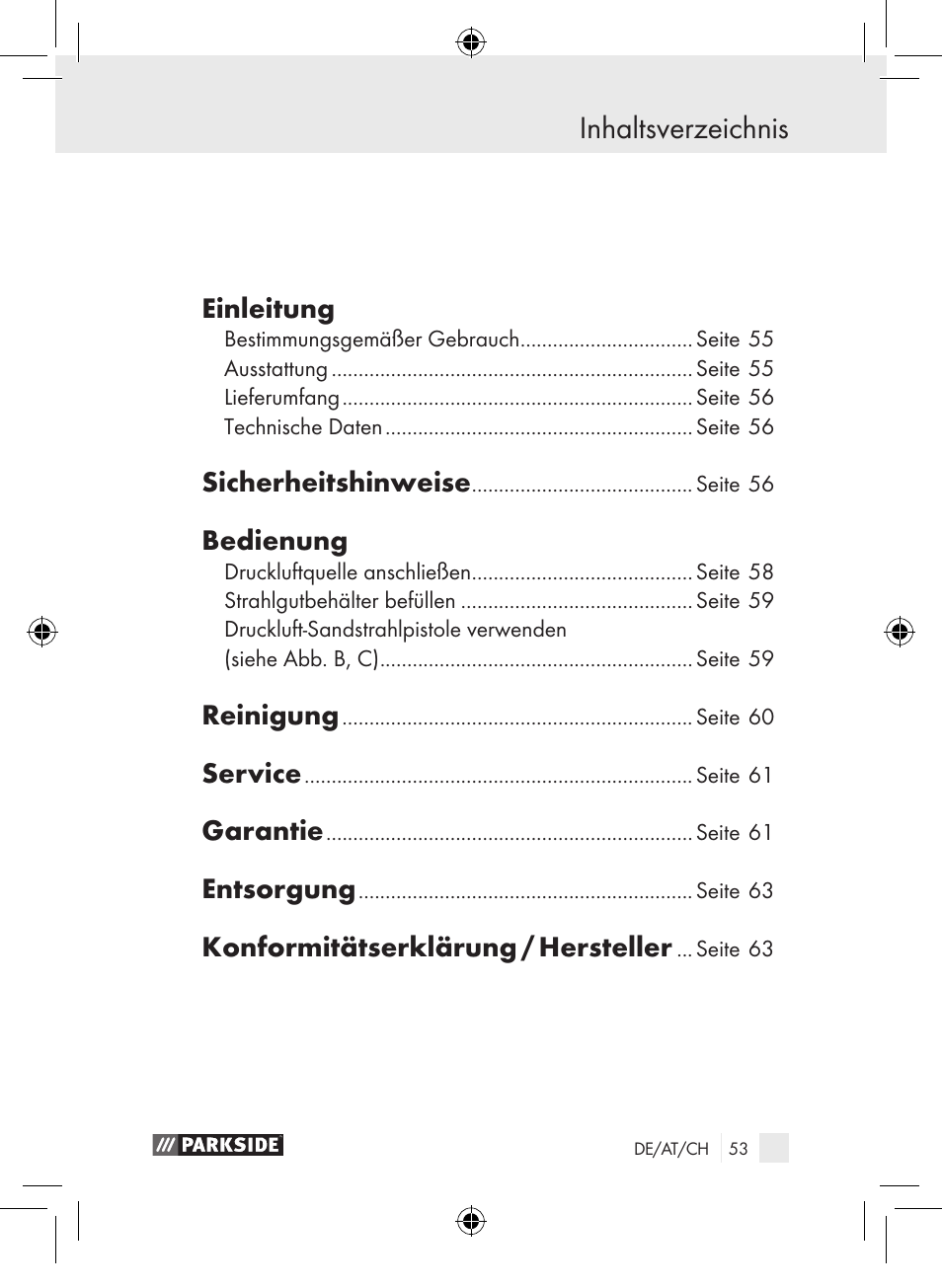 Parkside PDSP 1000 A1 User Manual | Page 53 / 65