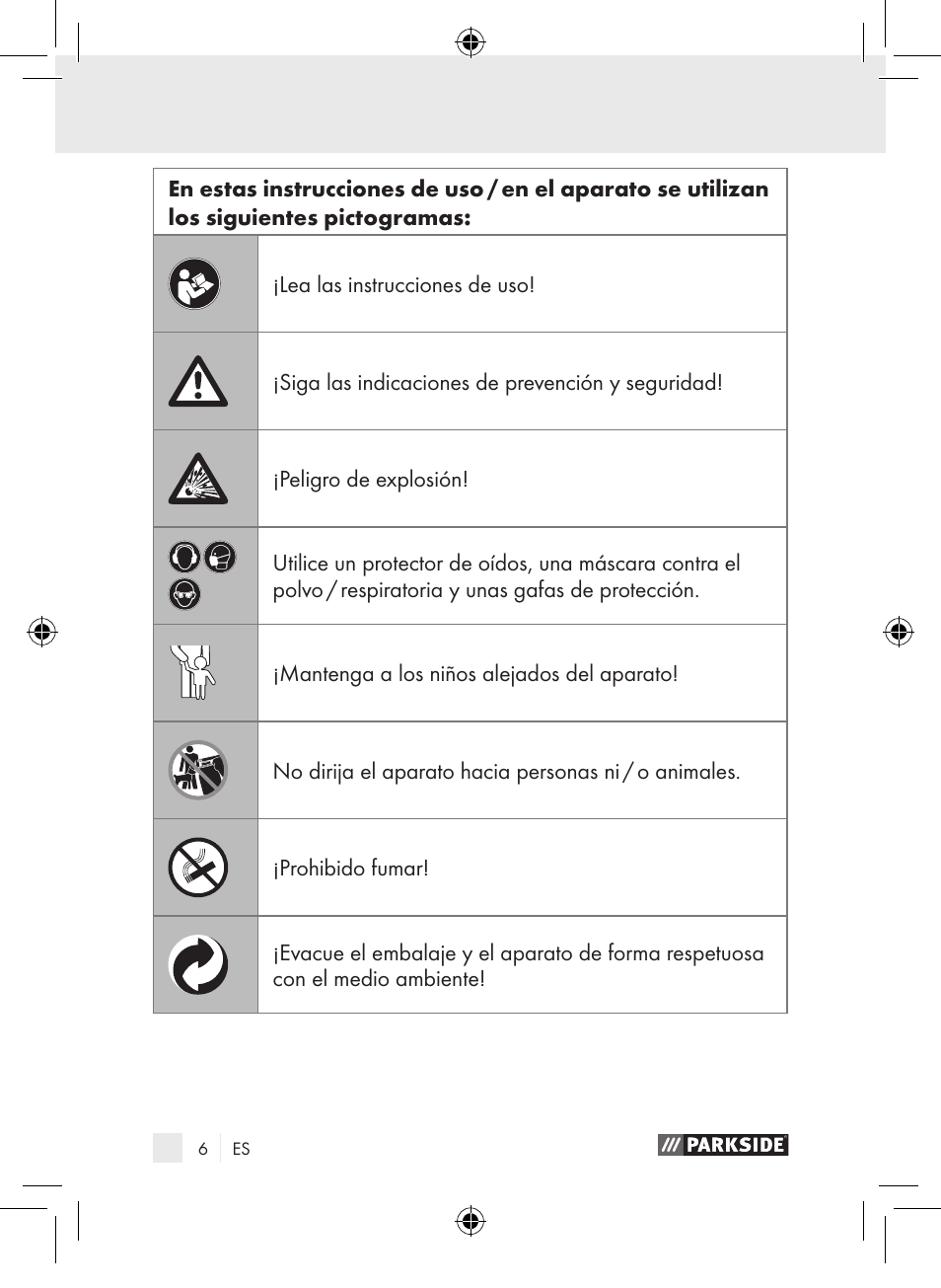 Parkside PDSP 1000 A1 User Manual | Page 6 / 65