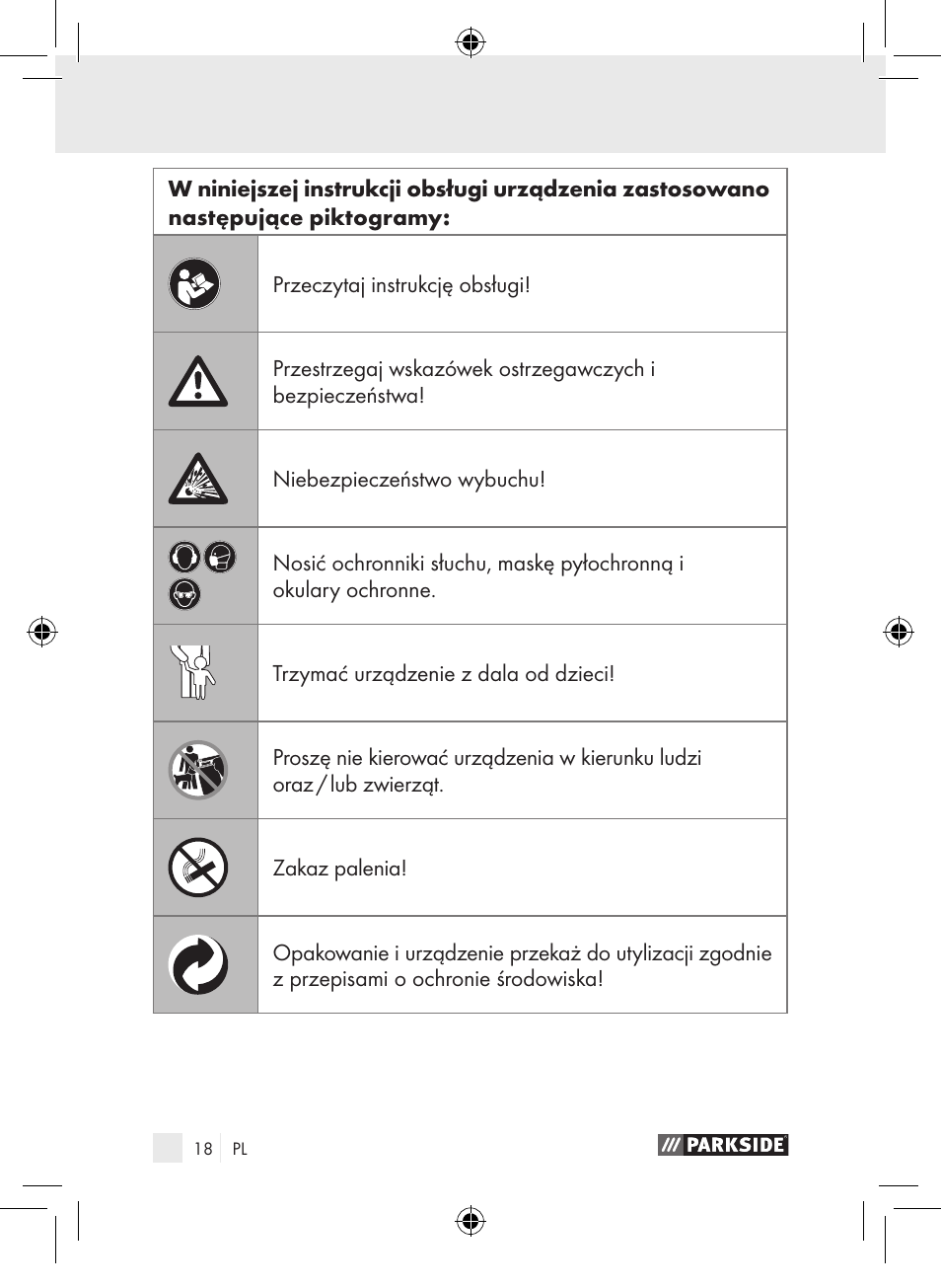 Parkside PDSP 1000 A1 User Manual | Page 18 / 89