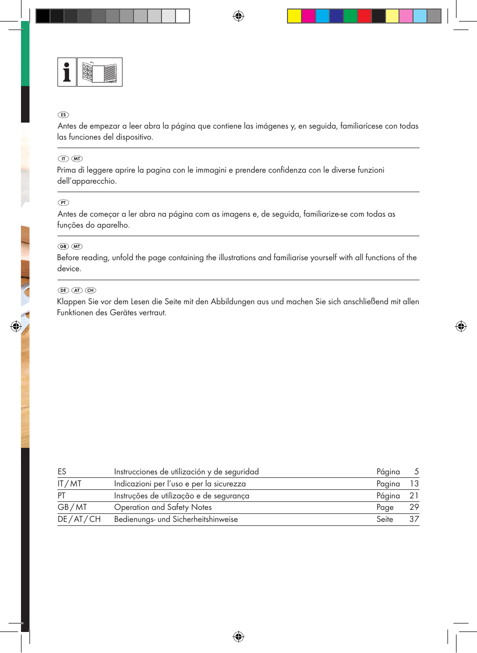 Parkside PDFP 500 A1 User Manual | Page 2 / 45