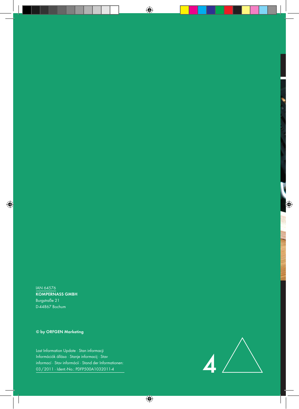 Parkside PDFP 500 A1 User Manual | Page 61 / 61