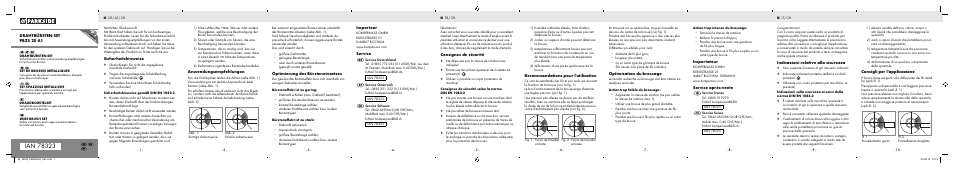 Parkside PBZS 20 A1 User Manual | 2 pages