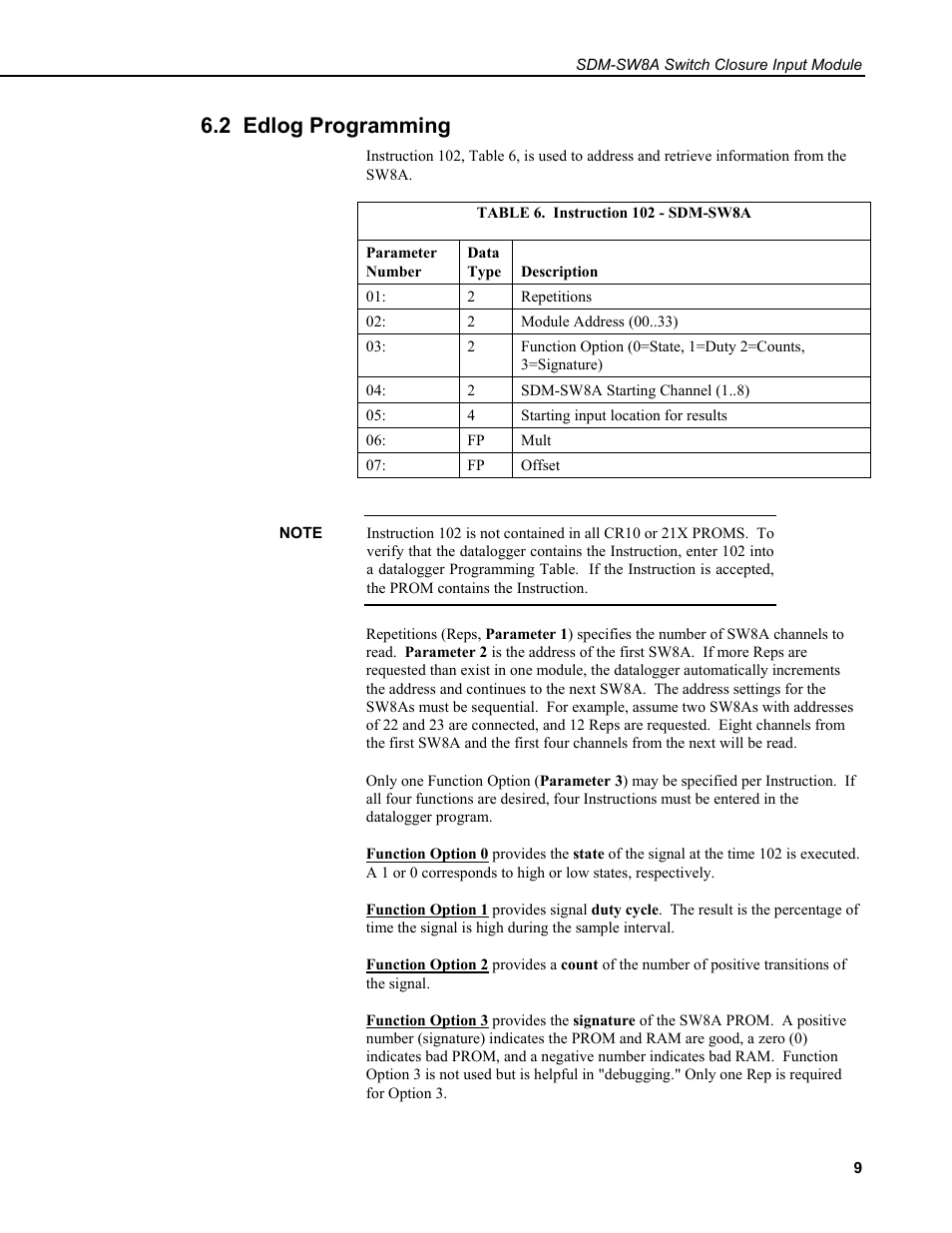2 edlog programming | Campbell Scientific SDM-SW8A 8-Channel Switch Closure Input Module User Manual | Page 13 / 28