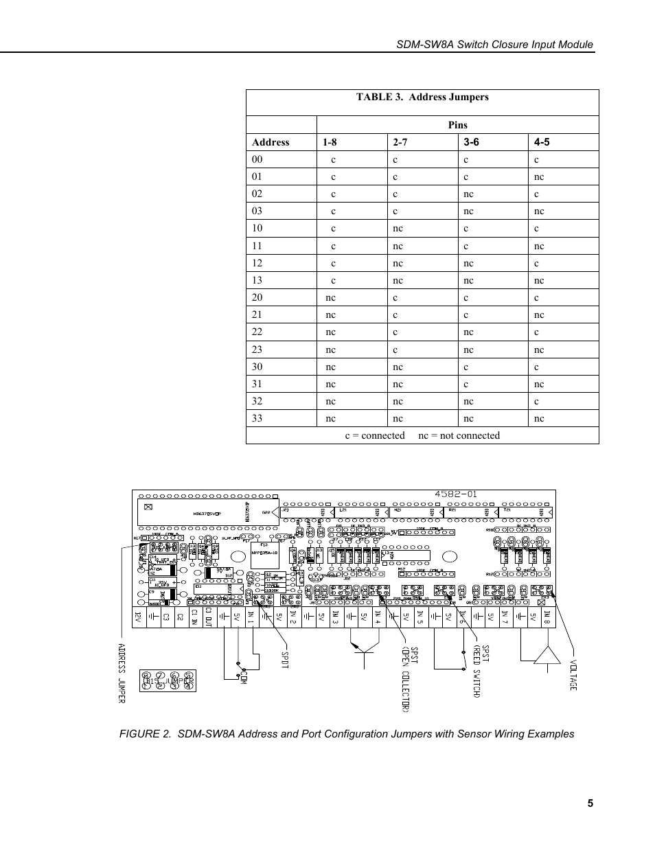 Campbell Scientific SDM-SW8A 8-Channel Switch Closure Input Module User Manual | Page 9 / 28