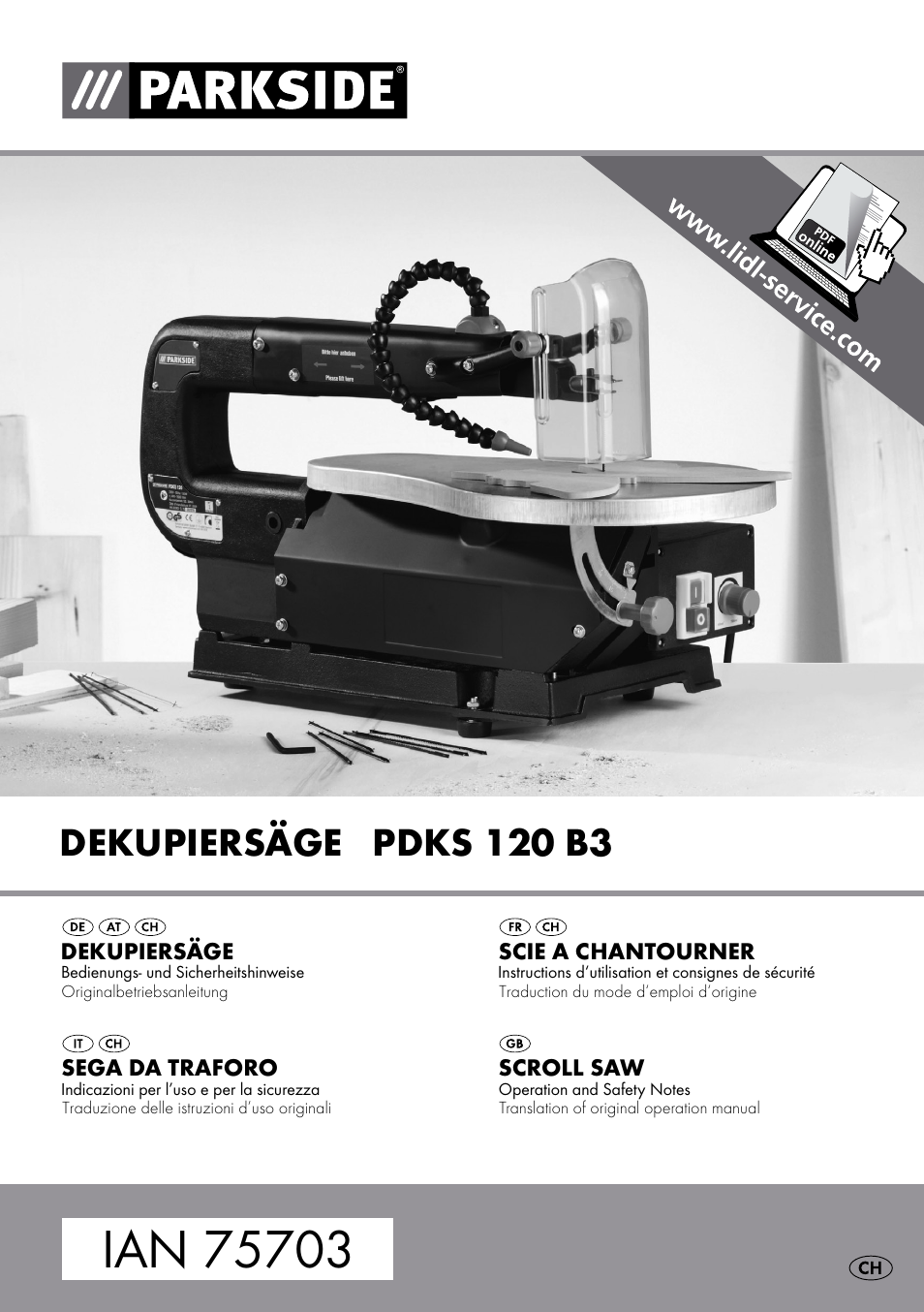 Parkside PDKS 120 B3 User Manual | 39 pages