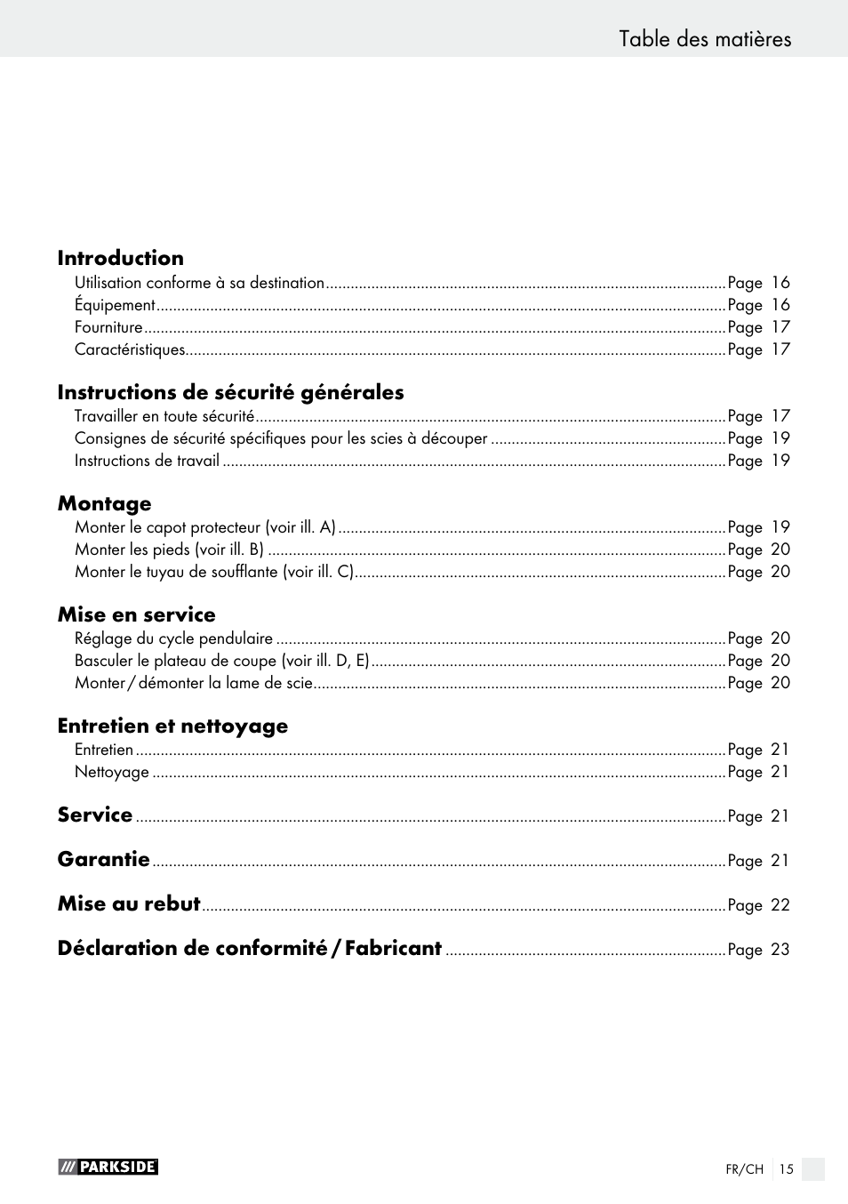 Parkside PDKS 120 B3 User Manual | Page 15 / 39